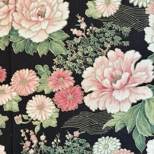 Cranston Cotton Floral Fabric Zinnias Peonies Daisies Camelias Ivy 44” x 2 Yards